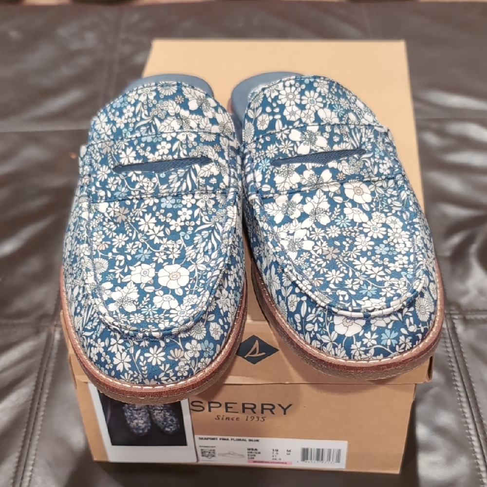 Sperry Seaport Fina florals mules